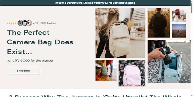 Cover image for Brevitē: Shopify Camera & Travel Bag Store