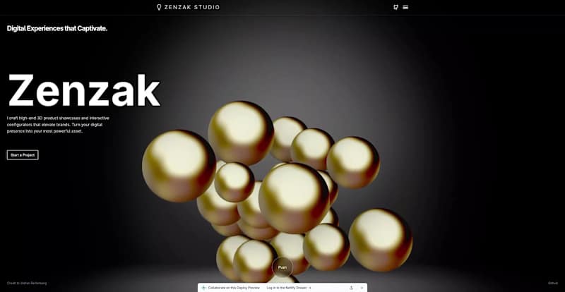 Cover image for Here's a demo of an interactive physics scene I'm working on...
