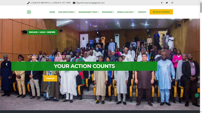 Cover image for National Youth Assembly of Nigeria (NYAN) Official Website
