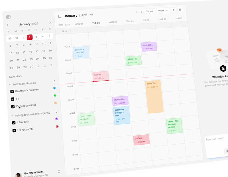 Cover image for Weekday Calendar - Product Design