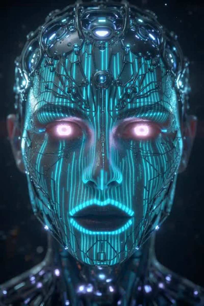 Cover image for A high-detail 5s AI motion portrait of a cybernetic sentinel...