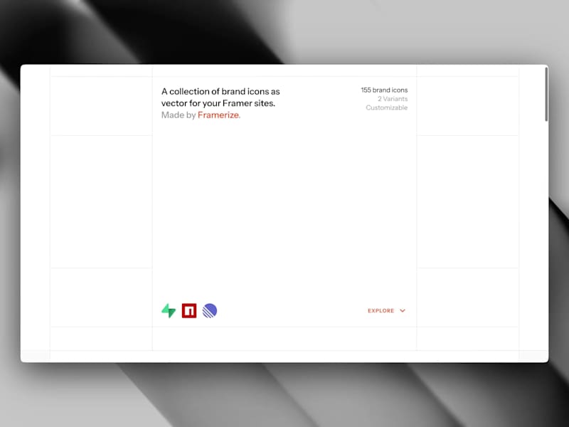 Cover image for I created the Brand Icons for Framer to make them easier to ...