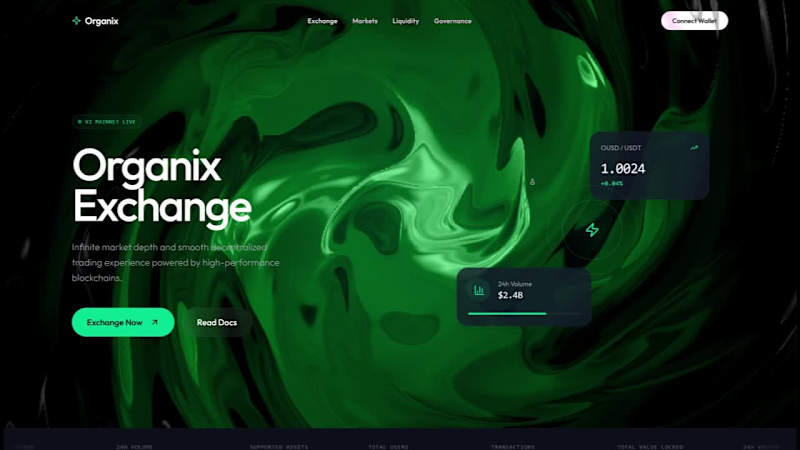 Cover image for Organix Landing Page Design