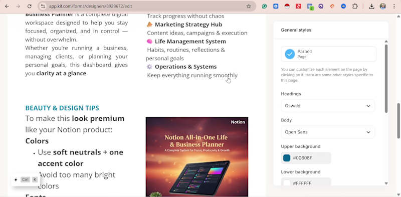 Cover image for Kit Landing Page for Notion Template
