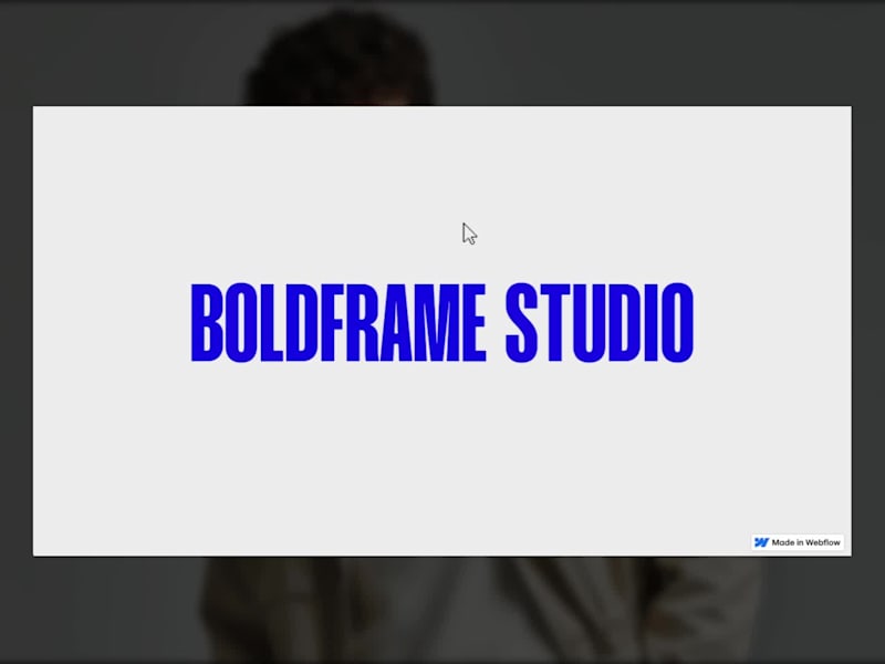 Cover image for Boldframe Studio – Figma to Webflow