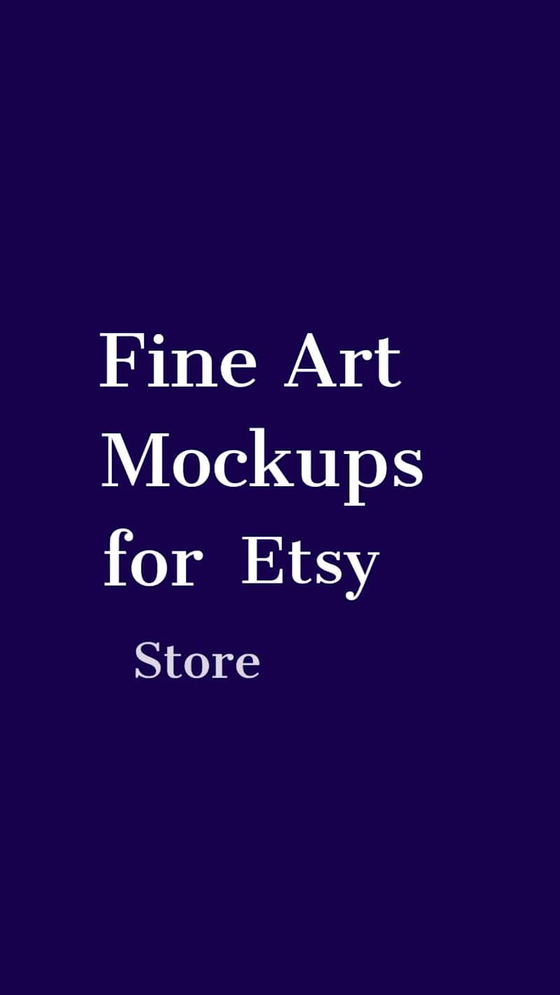 Cover image for Fine art mockups for an
