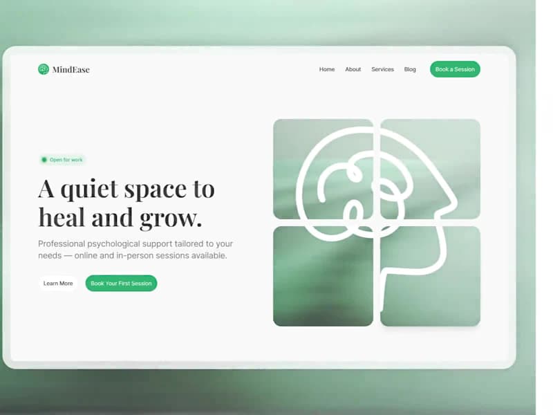 Cover image for MindEase — Framer Template for Psychologists