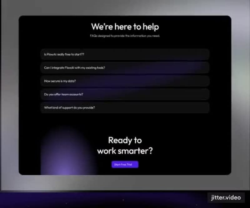 Cover image for FlowAI – SaaS Landing Page Design