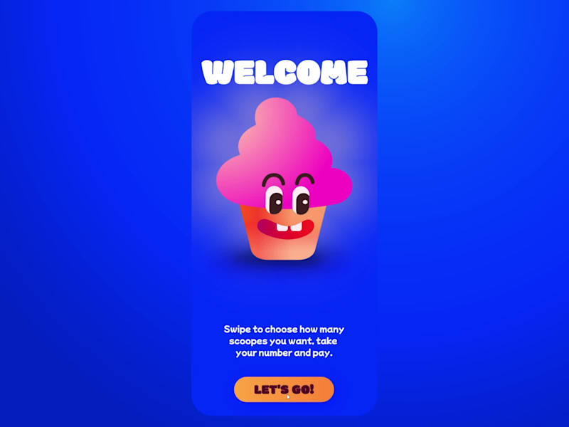 Cover image for Gelato Shop Queue App - Interactive UI Design