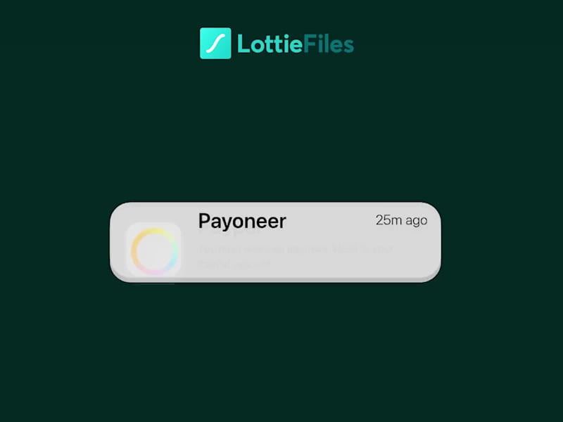 Cover image for Just finished this Payment Notification Lottie Animation. Ra...