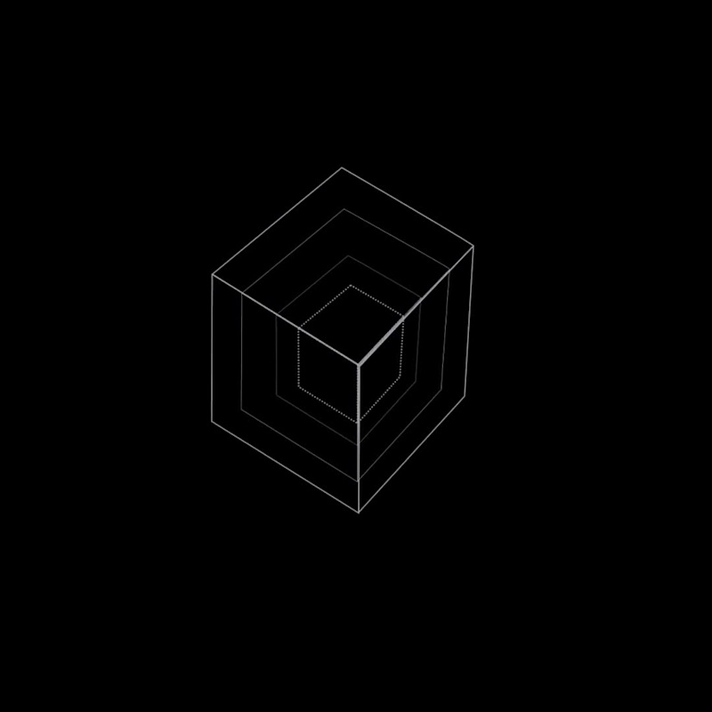 Cover image for Simple line-based animation forming a minimal geometric cube...