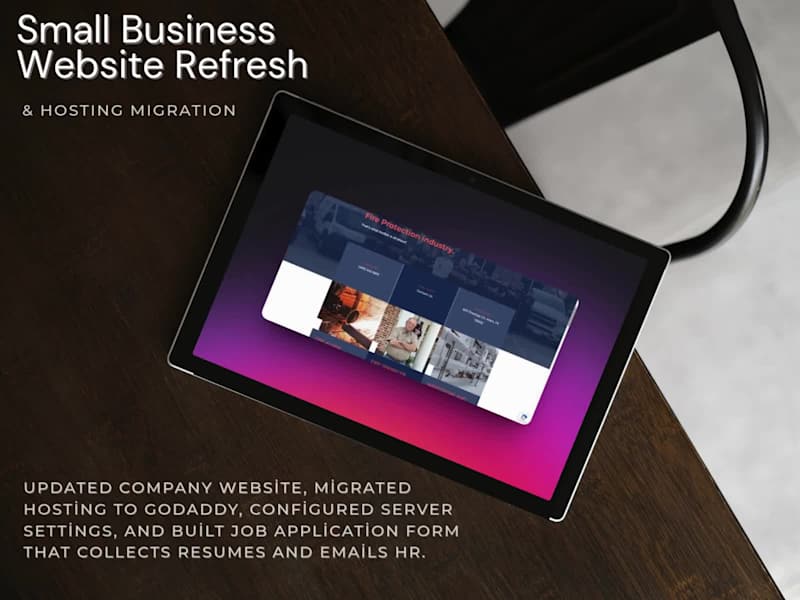 Cover image for Small Business Website Update & Hosting Migration