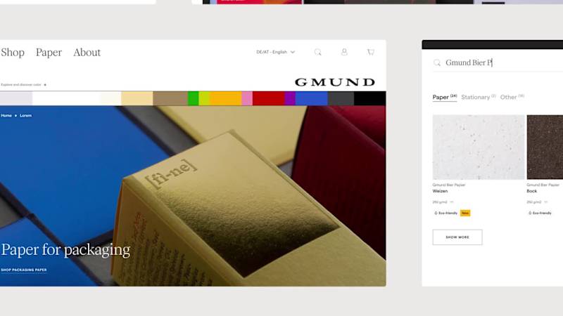 Cover image for Unified B2B & B2C shop that drives conversion for Gmund Paper
