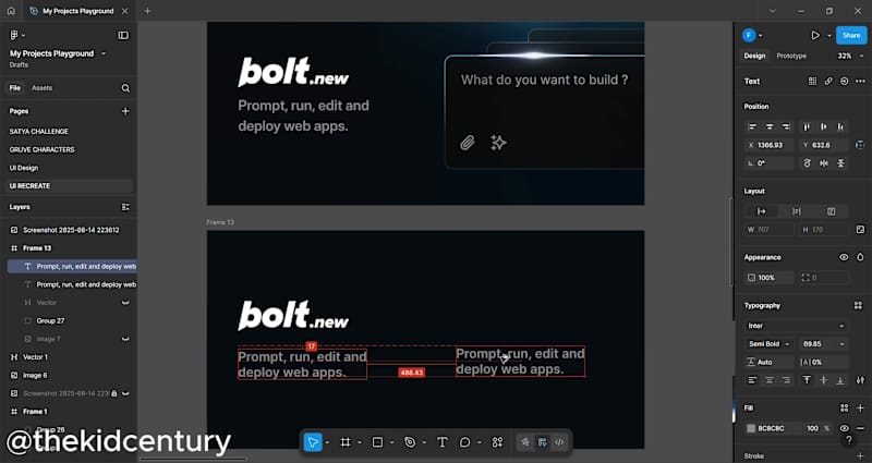 Cover image for I Tried Recreating this design for Boltdotnew. Here's a Proc...