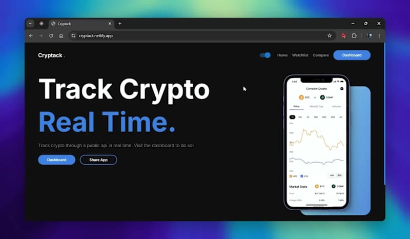 Cover image for Cryptack -  CryptoTracker You Need!