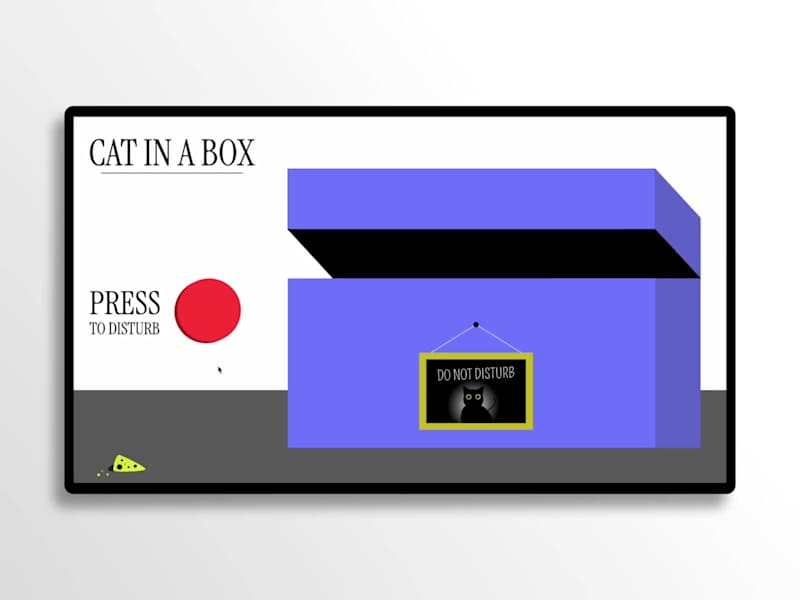 Cover image for Cat-themed useless box created in Rive