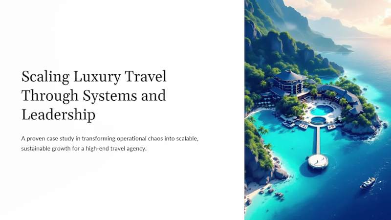 Cover image for Scaled a luxury travel company from $3 million to $5.85 million