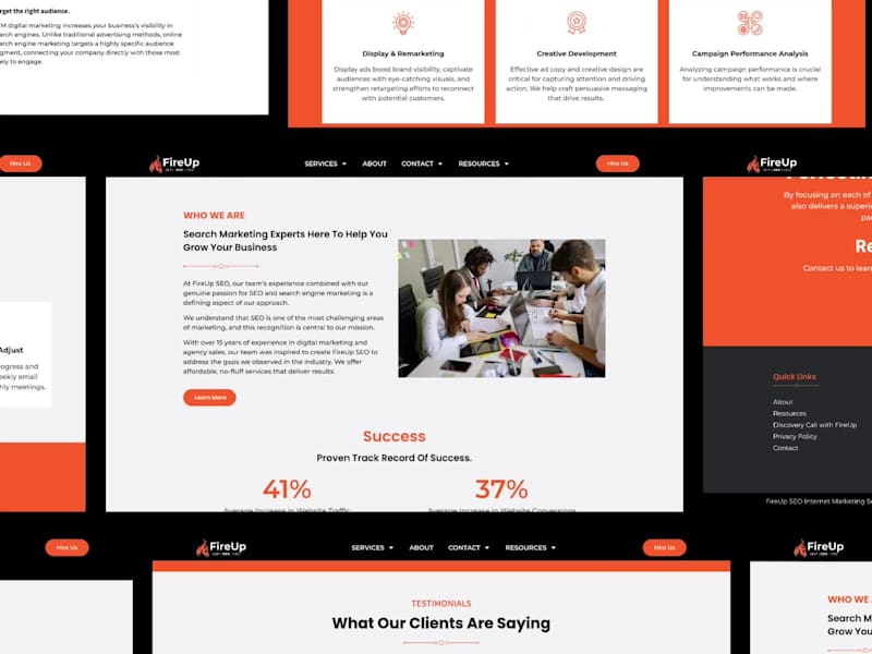 Cover image for  FireUp SEO  Digital Marketing / SEO Agency Website