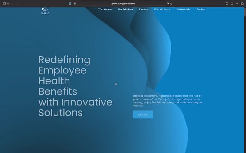 Cover image for Landing Page Design for Purely Coverage (Framer)