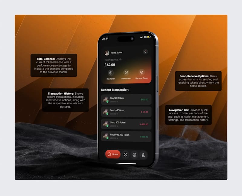 Cover image for Fintech Mobile App design for Texas with Dark and Light Mode.