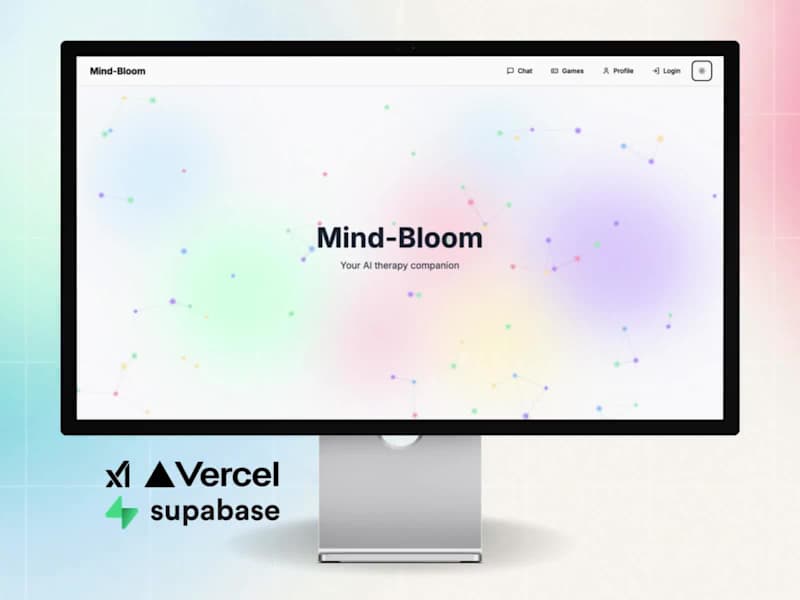 Cover image for Mind-Bloom, an AI powered health app | V0/Vercel, Supabase, xAI