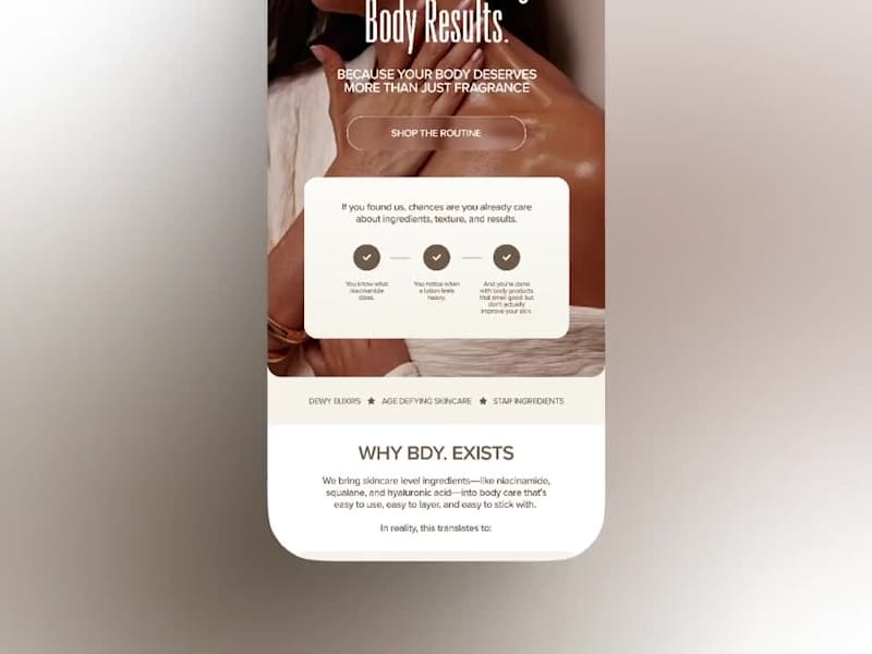 Cover image for Full Welcome Email for bdy Skincare