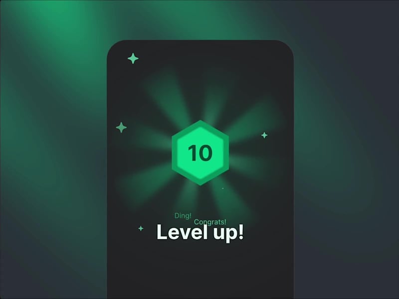 Cover image for Rive Level up screen with data binding