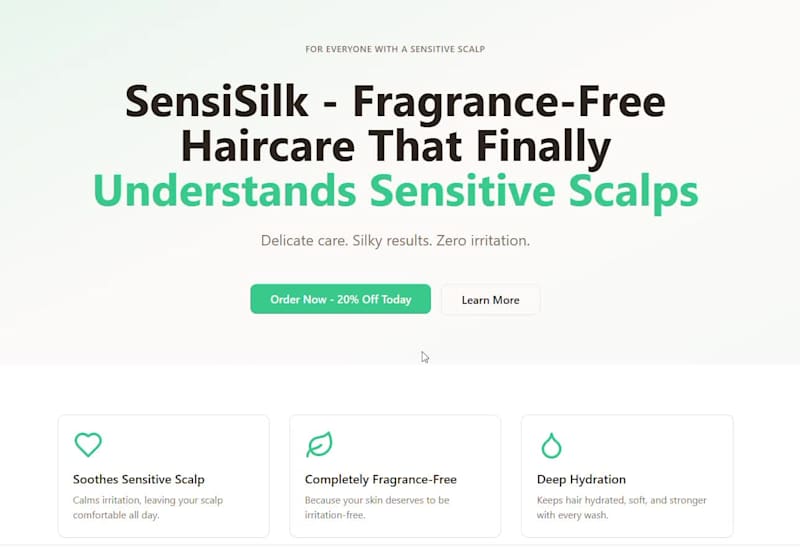 Cover image for Hello there.. This is a Landing page for a hairproducts. I w...