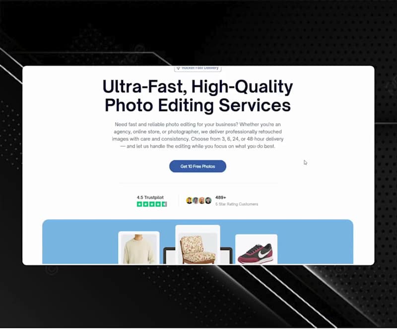 Cover image for Fast Photo Editing Website Design & Development