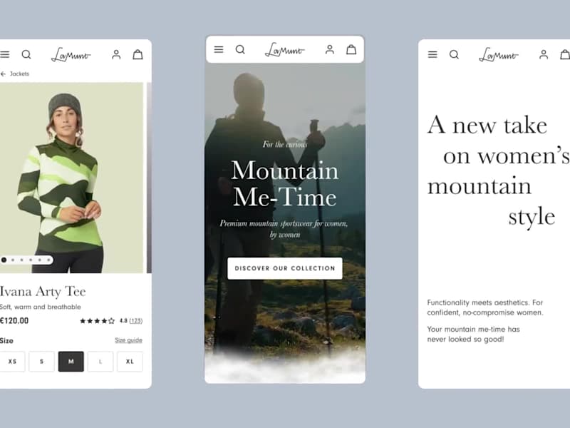 Cover image for LaMunt’s premium women’s brand brought to life through eCommerce