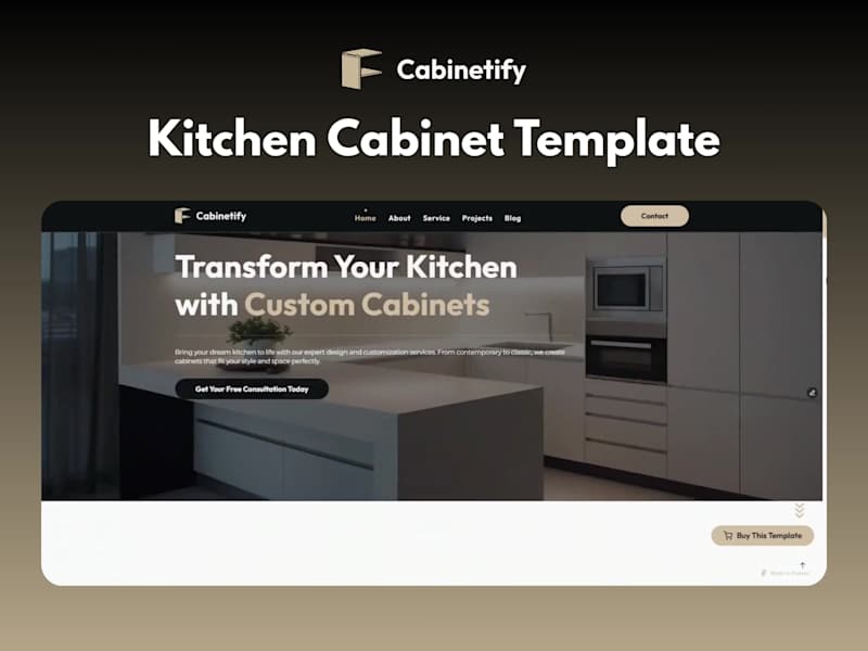 Cover image for Discover Cabinetify: Top Framer Template for Kitchen Cabinets