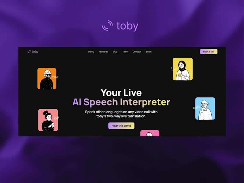 Cover image for Toby – Real-Time AI Translation Web App Toby needed to showc...