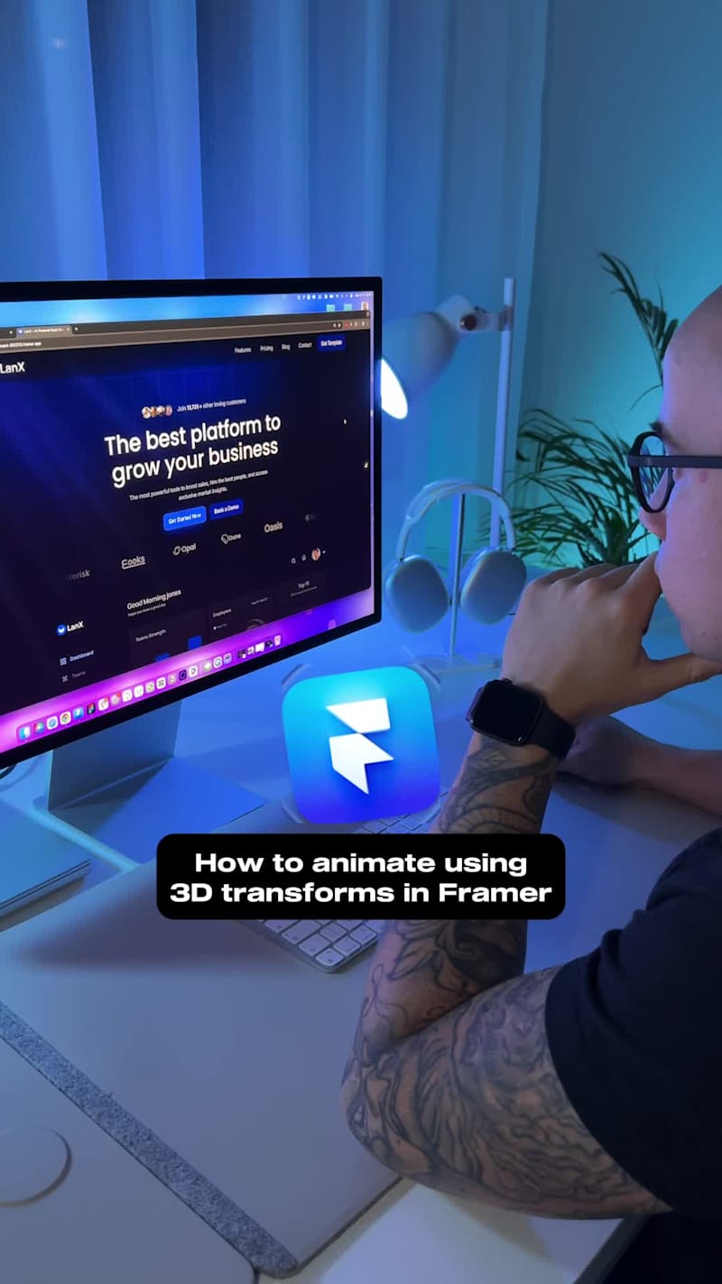 Cover image for How to animate using 3D transforms in Framer