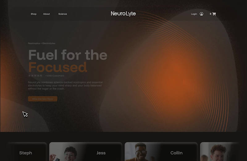 Cover image for Ecomm Website for NeuroLyte Hydration