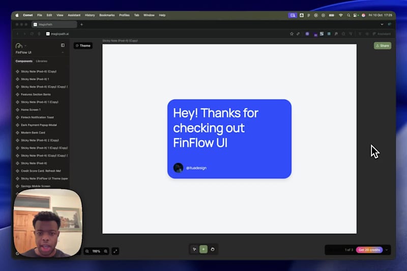 Cover image for FinFlow UI - MagicPath Component Library
