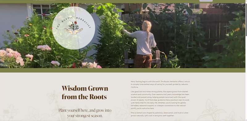 Cover image for Website: Squarespace built for a holistic herbalist.