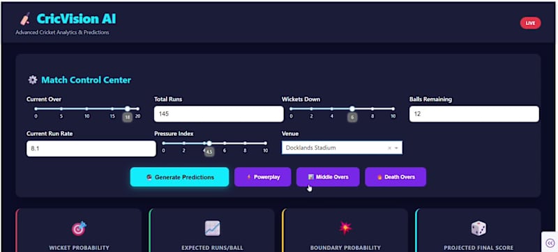 Cover image for CricVision AI - Advanced Cricket Analytics Dashboard! CricVi...