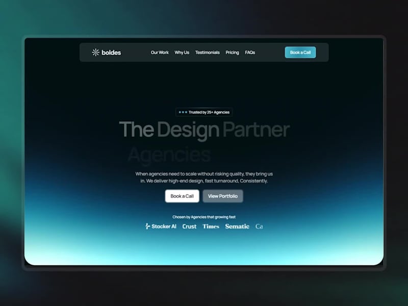 Cover image for Boldes Design Agency Website