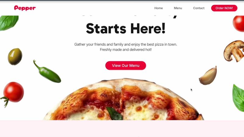 Cover image for Framer Website for Pepper Restaurant