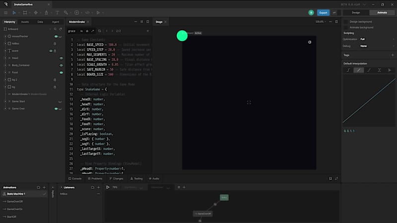 Cover image for Snake game prototype Key features include Relative Steering ...