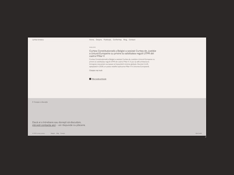 Cover image for Lawyer Larisa Ionescu – Web Design & Build