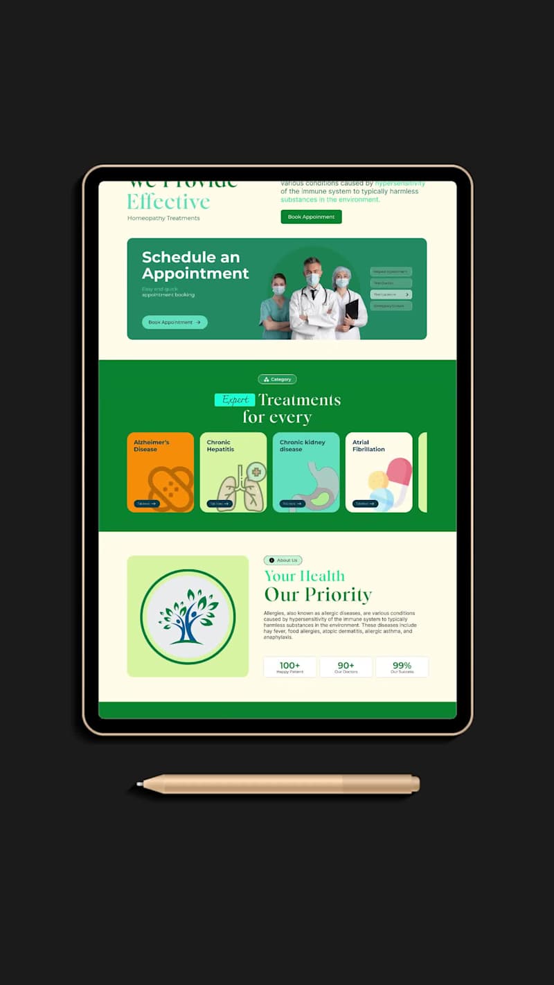 Cover image for ✨ Just completed a modern Healthcare & Medical Website UI! T...