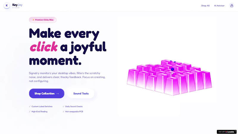 Cover image for KeyJoy Studio Interactive E-commerce Website