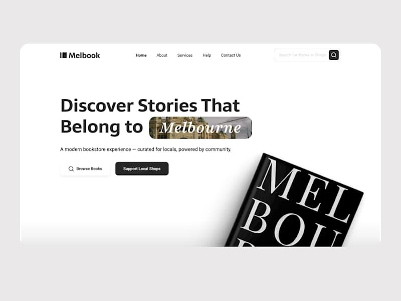 Cover image for Website design, Melbook! readers hub for you who live or vis...