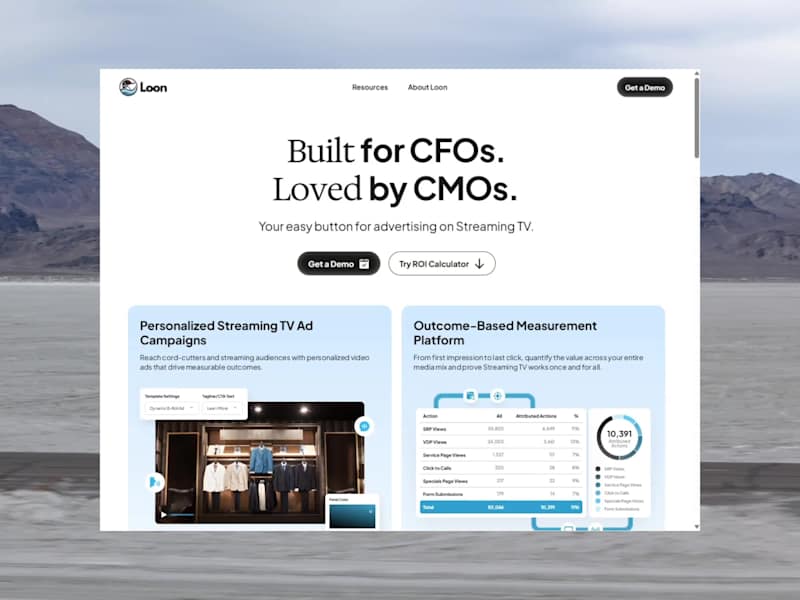 Cover image for Loon Advertising Website Design + Development in Framer