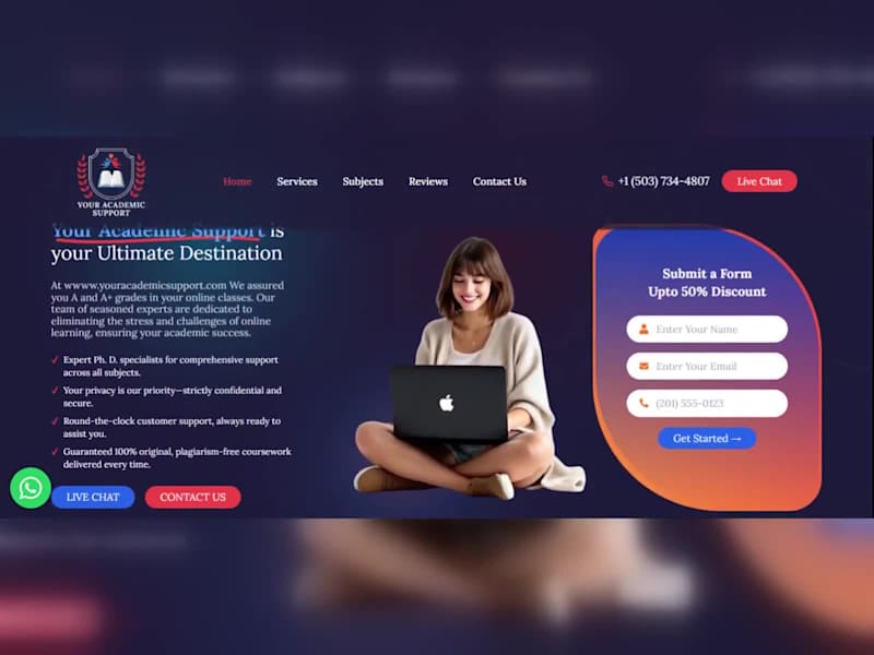Cover image for Online Institute Website Development