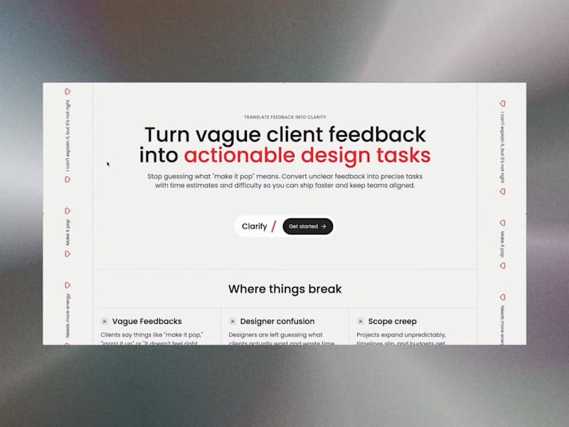 Cover image for AI tool that turns vague client feedback into clear design tasks