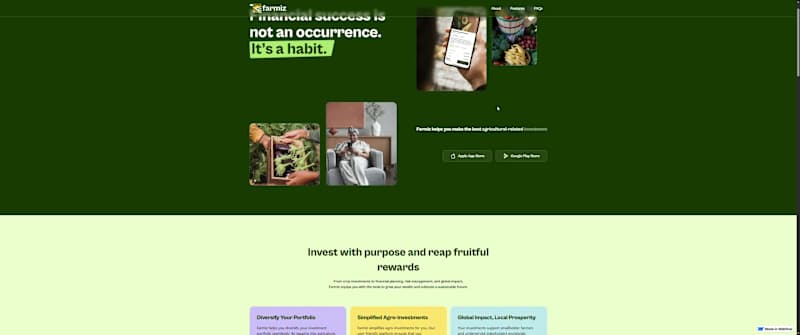 Cover image for Farmiz Agricultural Investment Website