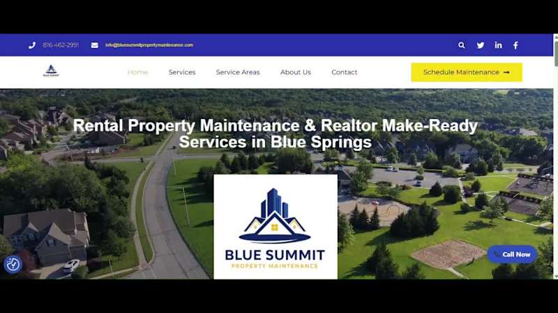 Cover image for Custom WordPress Build – Blue Summit Property Maintenance
