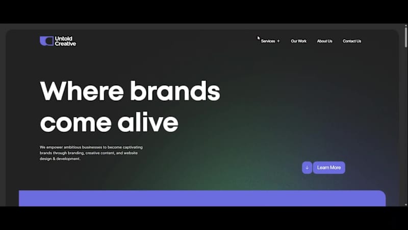 Cover image for Webflow Site Development for Untold Creative
